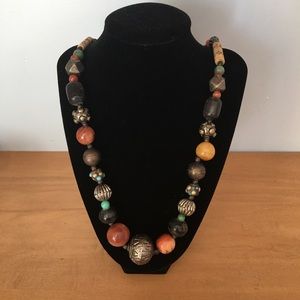 Vintage Colorful Boho Indian Beaded Necklace